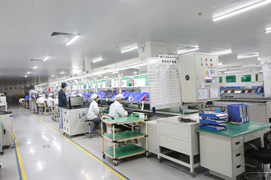 Shenzhen Yima Power Supply Co., Ltd. productielijn van de fabrikant